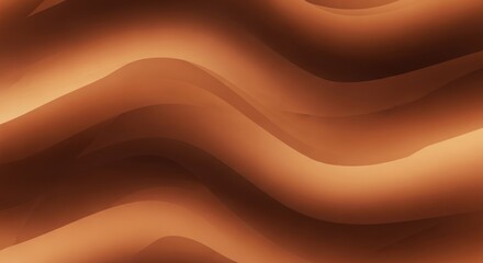 Abstract brown and orange wave-like shapes on a gradient background.