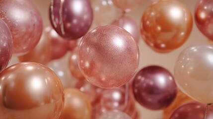 Colorful balloons at a party event
