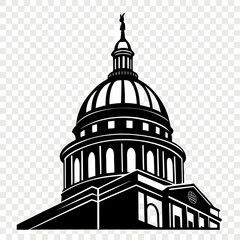 Iconic capitol building silhouette © RABBI