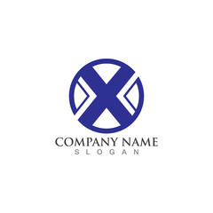 Fototapeta premium X Letter Logo Template vector icon