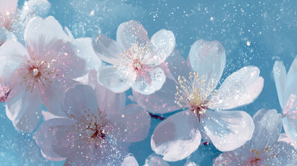 cherry blossom on blue sky