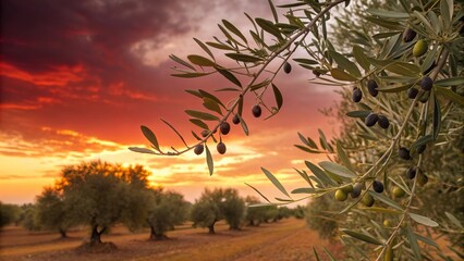 Olive tree plantation Mediterranean