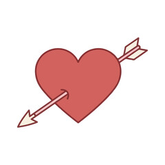arrow heart illustration design