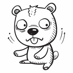 Obraz premium Cartoon bear illustration