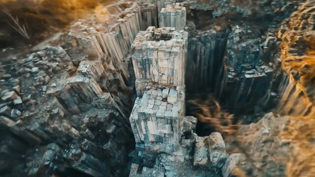 Stone structures aerial view