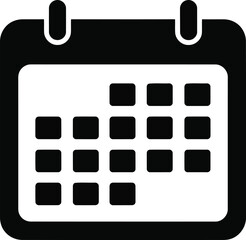 Fototapeta na wymiar Professional calendar vector icon showing scheduled days and events for effective time management and project organization
