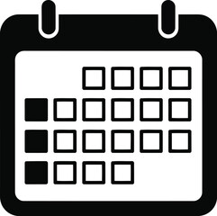 Fototapeta na wymiar Calendar organizer icon business management schedule planner diary reminder agenda event date month symbol