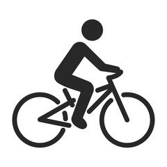 Obraz premium GPS Navigation Human on Bicycle Icon
