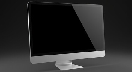 Modern Computer Monitor Display Screen with Sleek Design and Dark Background