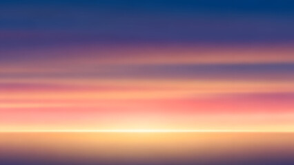 Obraz premium Abstract colorful sunset with horizontal stripes of blue purple pink and orange hues social media thumbnail poster banner download 2026 2027