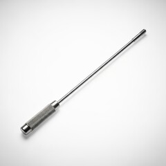Obraz premium Gun cleaning rod with metal handle for firearm maintenance 