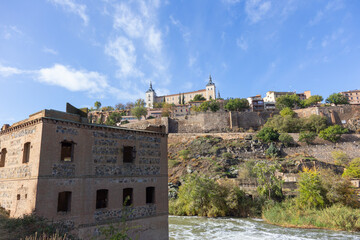 View of city Toledo and Alcazar of Toledo