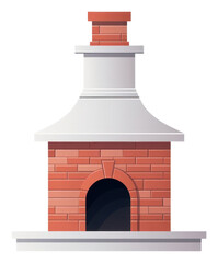 Naklejka premium PNG Chimney fireplace hearth brick.