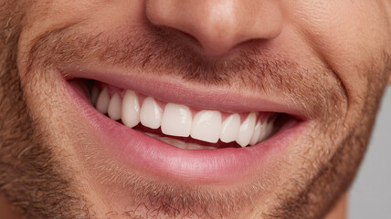 Dental care, perfect healthy smile of a man