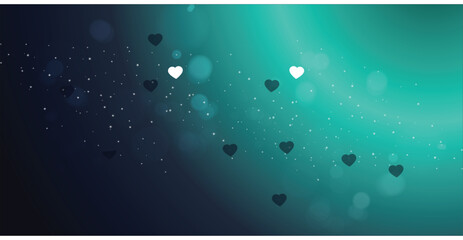  Blurred Dark Blue Light Valentine Gradient Background