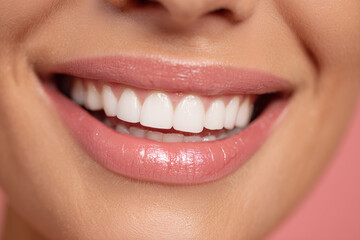 Dental care, perfect healthy smile of a woman