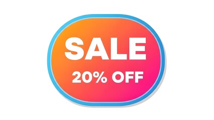 Rounded Sticker Sale Label for Social Media Ad Design