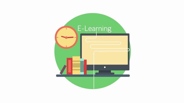 Online Education and E-Learning Platform Concept Animation