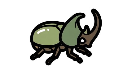 Illustration of a Stag Beetle Insect.