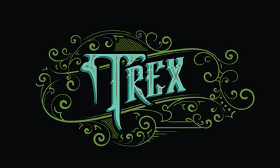 TREX lettering custom style design © Anton blez