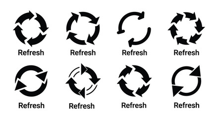 Fototapeta premium Circular arrow icons representing refresh recycle or continuous loop concepts