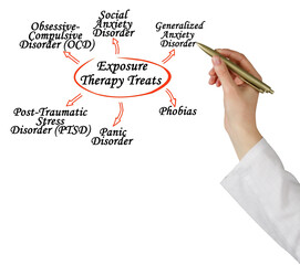 Six Conditions Treated by  Exposure Therapy © Dmitry
