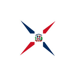 Dominican Republic Flag Star Light In Icon