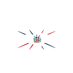 Dominican Republic Flag Star Burst In Icon