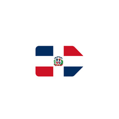 Dominican Republic Flag Tag Window In Icon