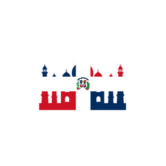 Dominican Republic Flag Taj Mehal Icon