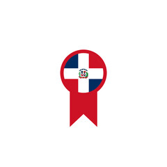 Dominican Republic Flag Batch Ribbon In Icon