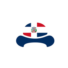 Dominican Republic Flag Bowler Hat In Icon