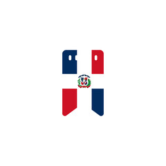 Dominican Republic Flag Bookmark In Icon