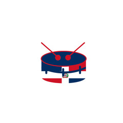 Dominican Republic Flag Drum Snare In Icon