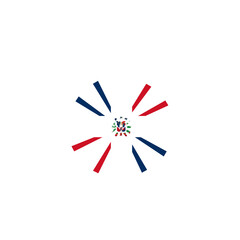 Dominican Republic Flag Firework In Icon