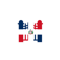 Dominican Republic Flag Gate In Icon