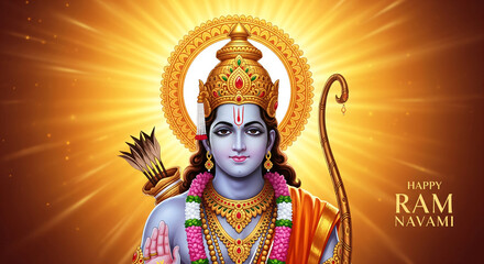 divine celebration: honoring Ram Navami, a sacred Hindu festival commemorating the birth of Lord Rama, with devout worship, spiritual rituals, and vibrant cultural festivities steeped in tradition See
