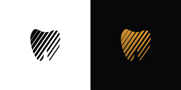 Elegant and luxurious dental logo design