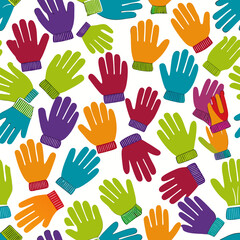 Obraz premium Colorful gloves pattern