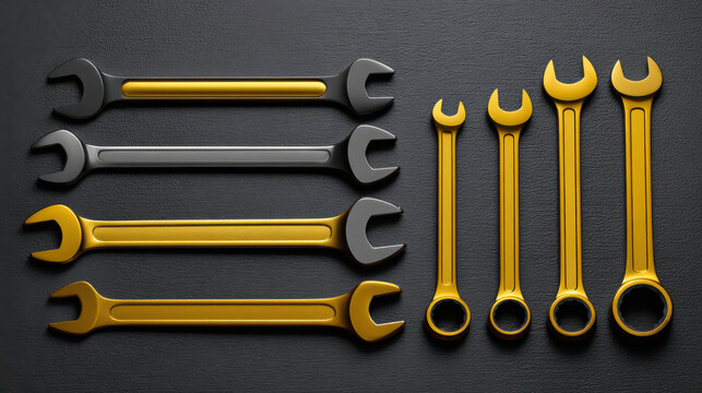 Premium Organized Tools on Dark Background for Precision Work and DIY Projects with Variety of Sizes for Optimal Functionality and Custom Use