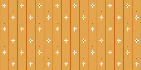 Seamless floral pattern with hand drawn wildflowers on mustard yellow background. Decorative wrapping paper and textile backgrounds