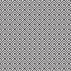 Seamless Black and White Geometric Greek Key Pattern