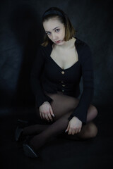 Boudoir style photography with model.