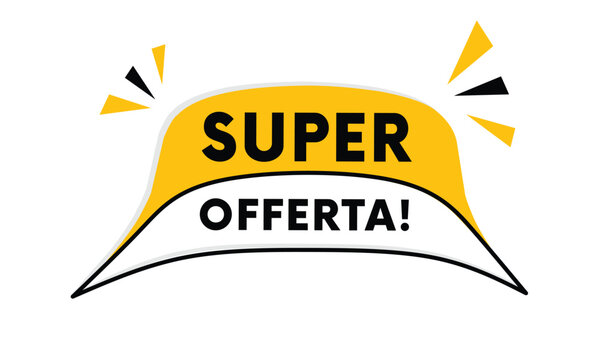 Super offerta banner illustration, advertising marketing concept design label. Symbol design editable vector eps 10.