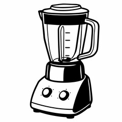Black and white blender illustration