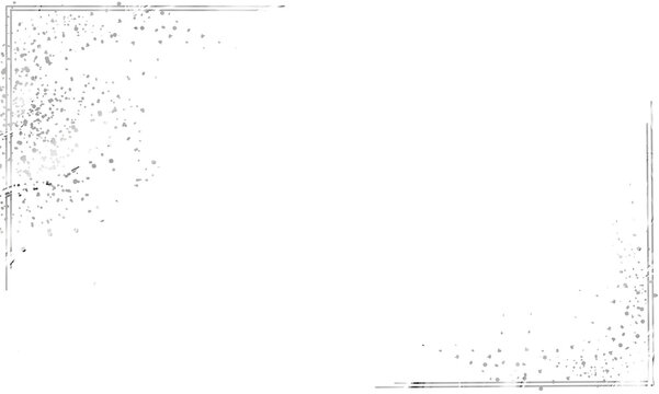 Shiny glittering PNG. Foil Frame Silver glitter splatter and shiny swirl. Luxury premium design template.  Foil Silver stroke metallic luxury spot on PNG transparent background. Spark silver frame png