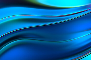 Obraz premium Abstract waves of blue and green with flowing motion for modern design concepts. 3d render