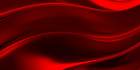 Luxurious red velvet texture with flowing curves design for decor or background. 3d render