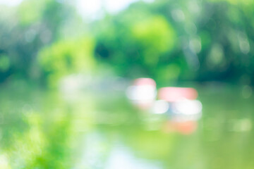 A blurred image of the spring state of nature.