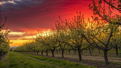 Walnut orchard plantation